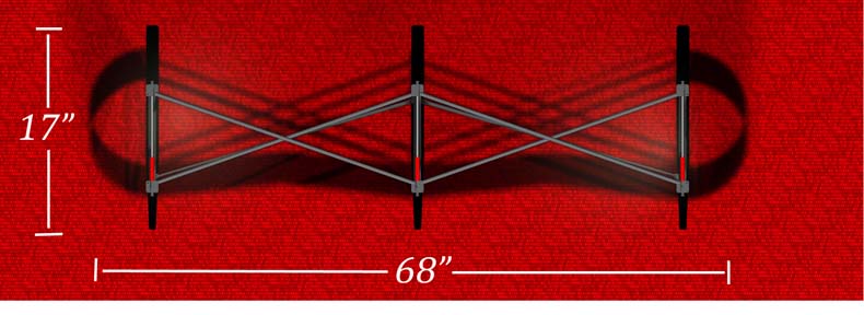 6x62 Arc Table Top Frame Kit Top View