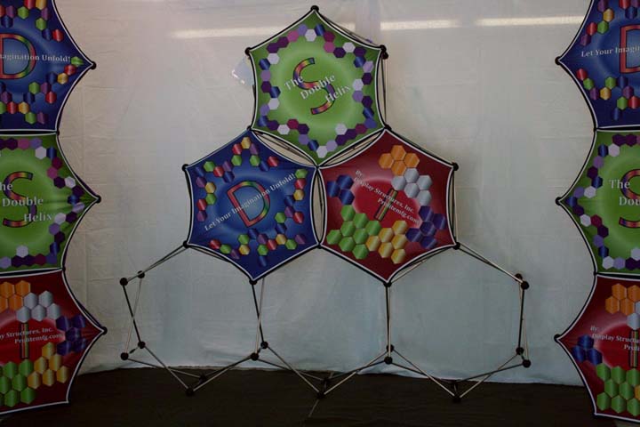 DSI 6 bay pyramid display