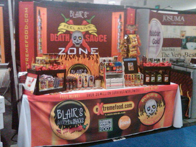 Blairs Sauces and Snacks Trade Show Booth