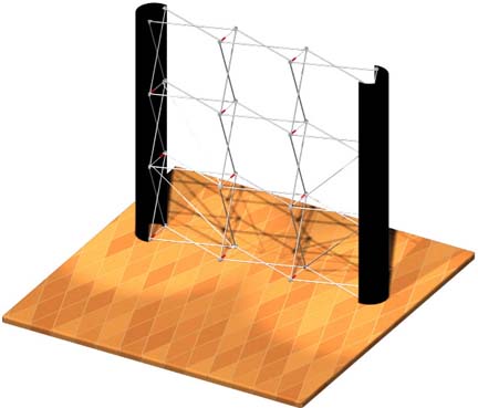 10' Flat Pop up Display Frame Kit