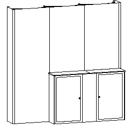 2 Piece Flat Alcove Counter Display