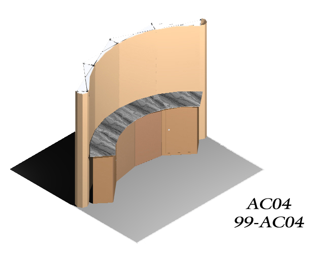 4 Piece Arc Alcove Counter Display