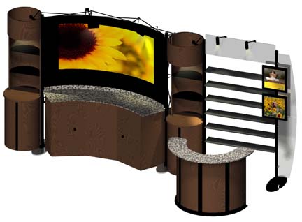 10x20 Trade Show Display with Internal Shelving
