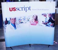 US Script Graphic Table Top Display