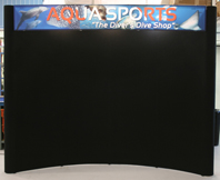 Aquasports Header on 10' Fabric Panel Arc Display