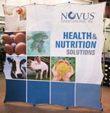 Novus Dairy 3x3 Fabric Graphic Pop up Display