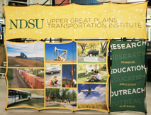 NDSU 4x3 Helix Pop up Fabric Graphic Display